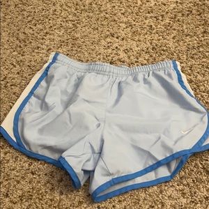 Light blue nike athletic shorts